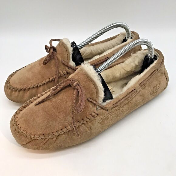 UGG Australia 5612 Dakota Shearling Driving Moccasins Women's 10 Chestnut Loafer - Picture 3 of 12